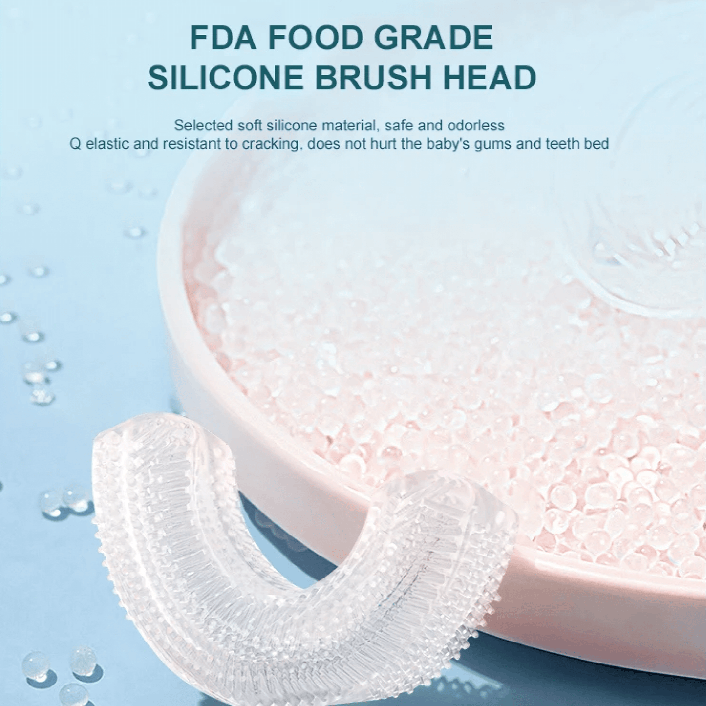 Baby Gentle U-Shaped Electric Toothbrush With Battery