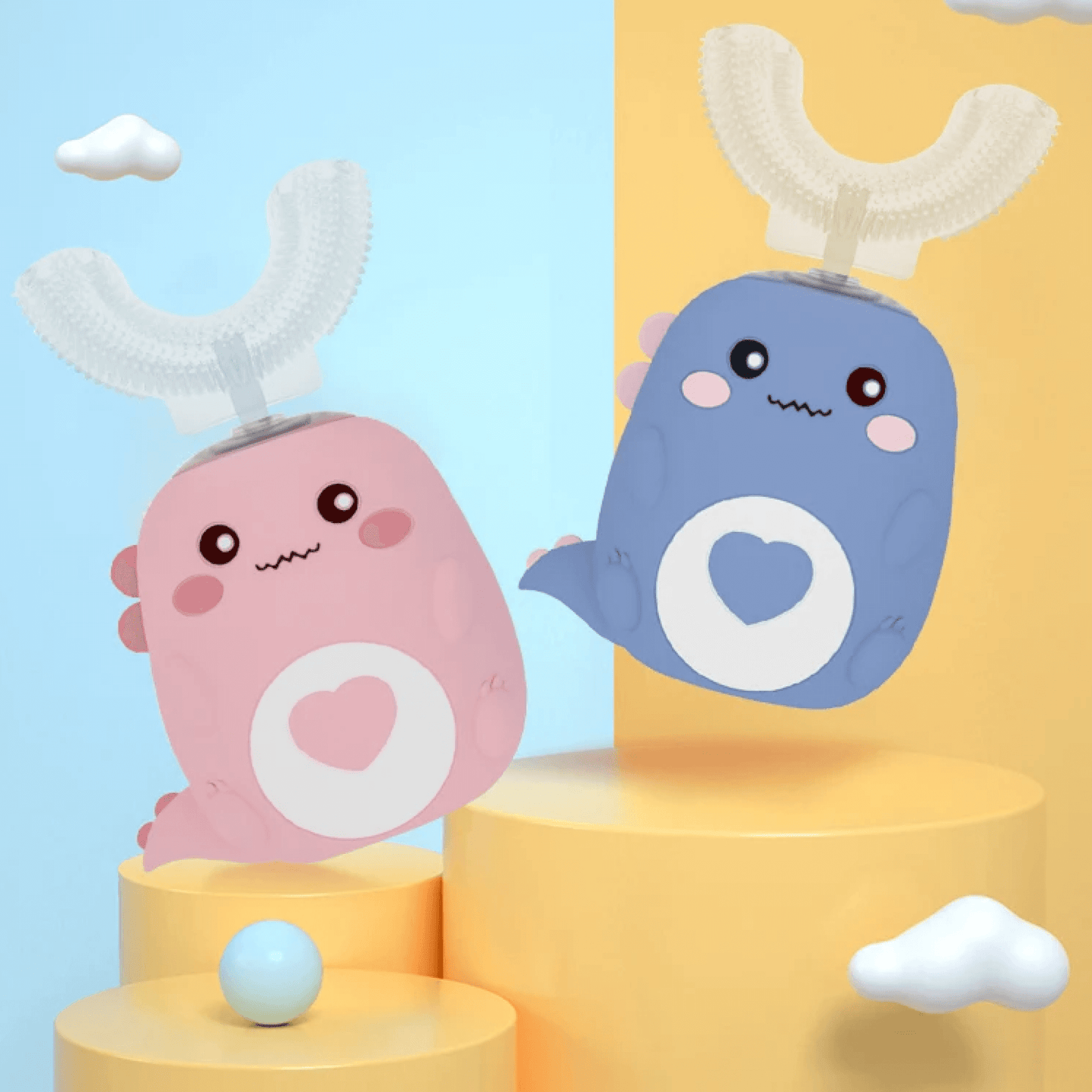 Baby Gentle U-Shaped Electric Toothbrush With Battery - Lusomart