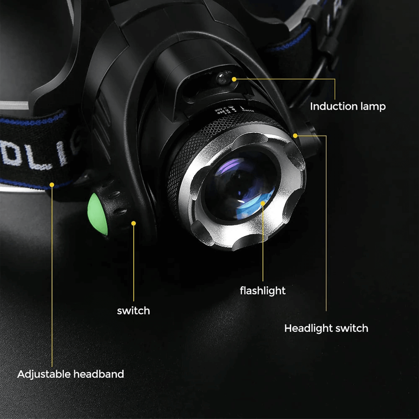 Bright LED Rechargeable Waterproof Head Light