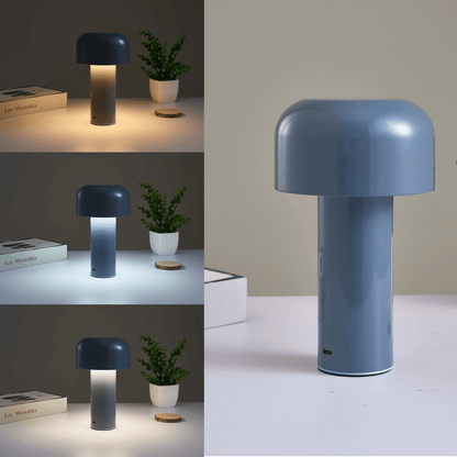 Portable LED Table Lamp In Metal And Glass