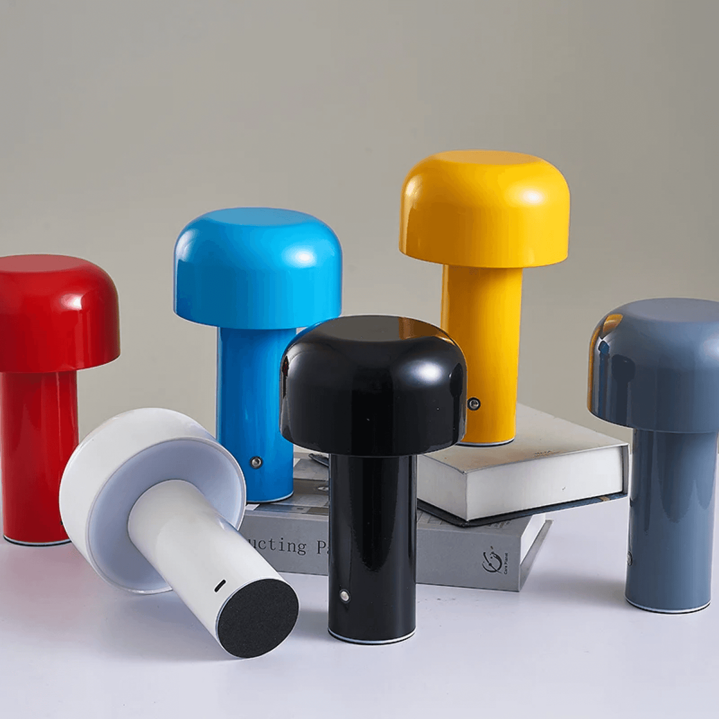 Portable LED Table Lamp In Metal And Glass