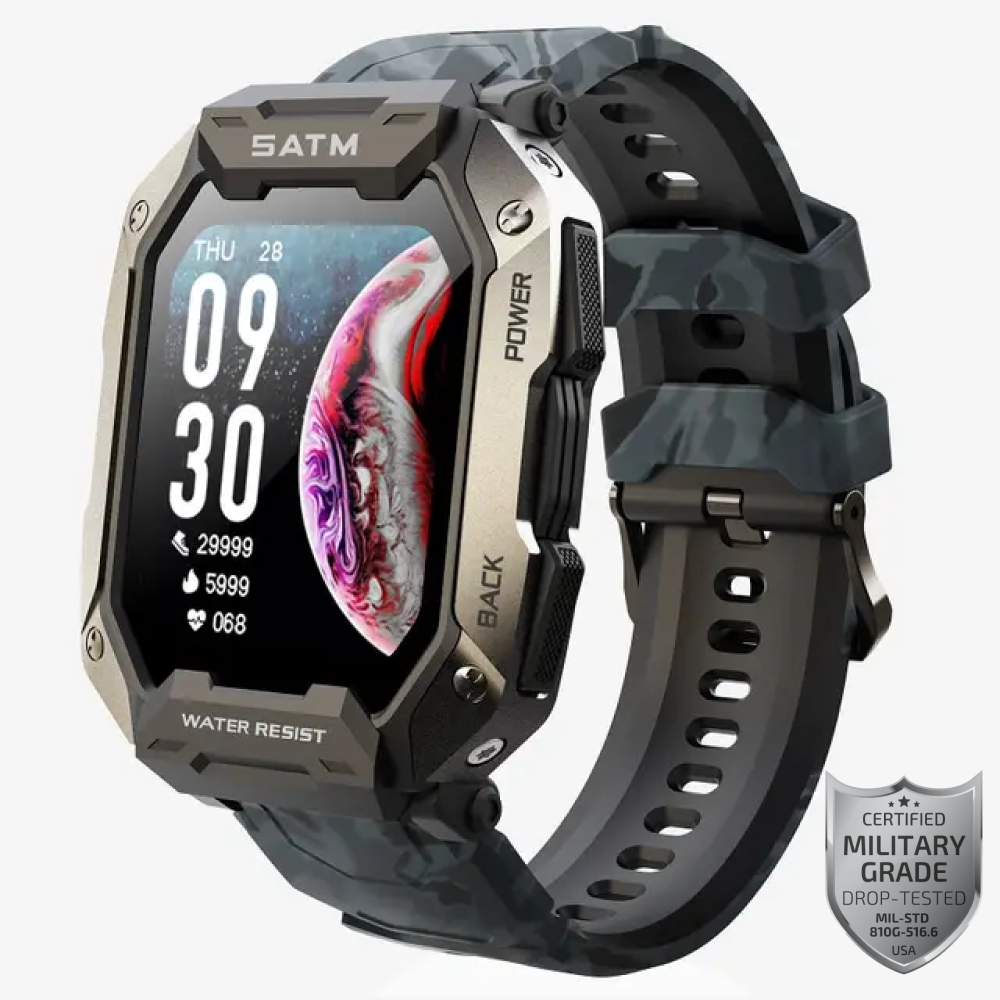 Rugged Outdoor Tactical Smartwatch With Long Lasting Battery - Lusomart