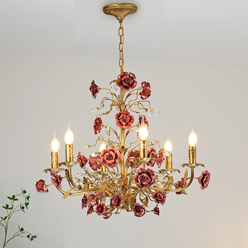Elegant Crystal Pendant Ceiling Lamp in Classic Style