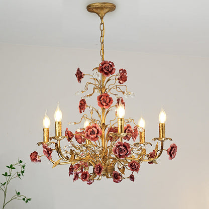 Elegant Crystal Pendant Ceiling Lamp in Classic Style