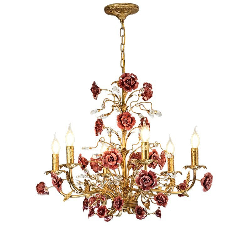 Elegant Crystal Pendant Ceiling Lamp in Classic Style