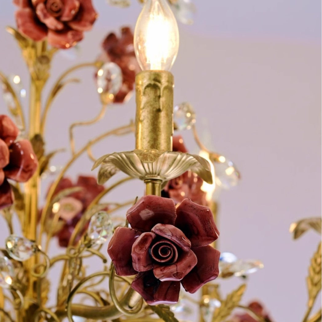 Elegant Crystal Pendant Ceiling Lamp in Classic Style