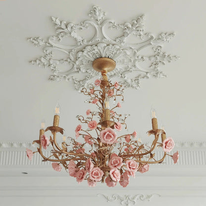 Elegant Crystal Pendant Ceiling Lamp in Classic Style