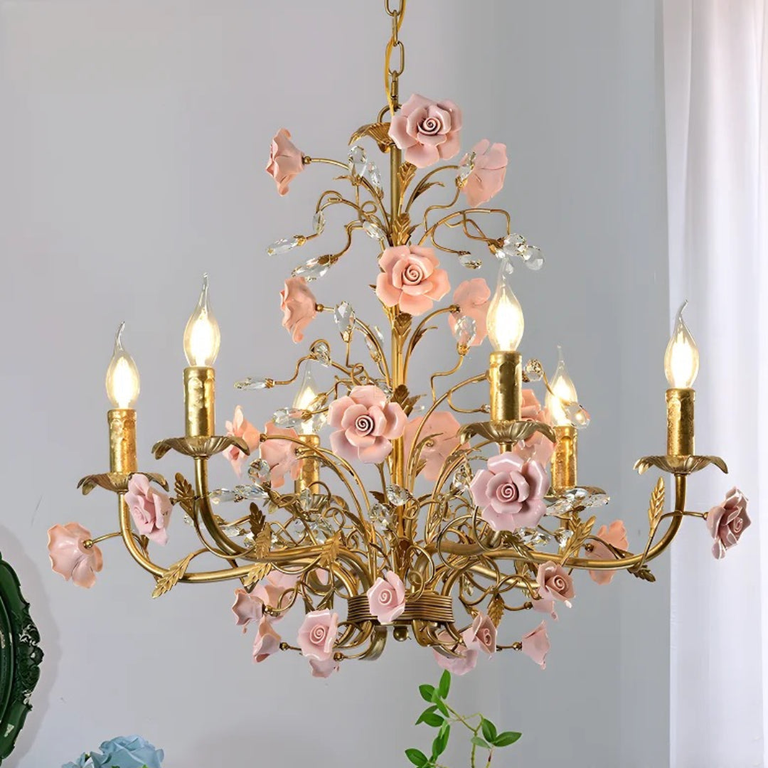 Elegant Crystal Pendant Ceiling Lamp in Classic Style