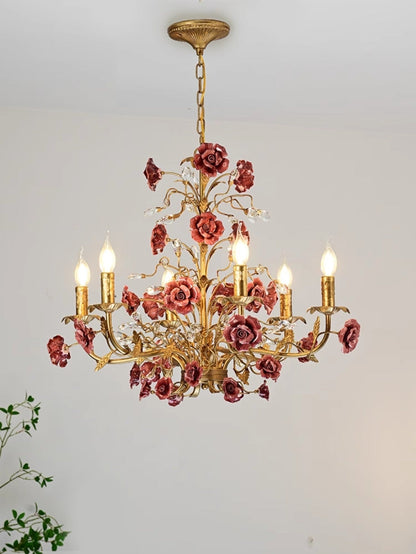 Elegant Crystal Pendant Ceiling Lamp in Classic Style