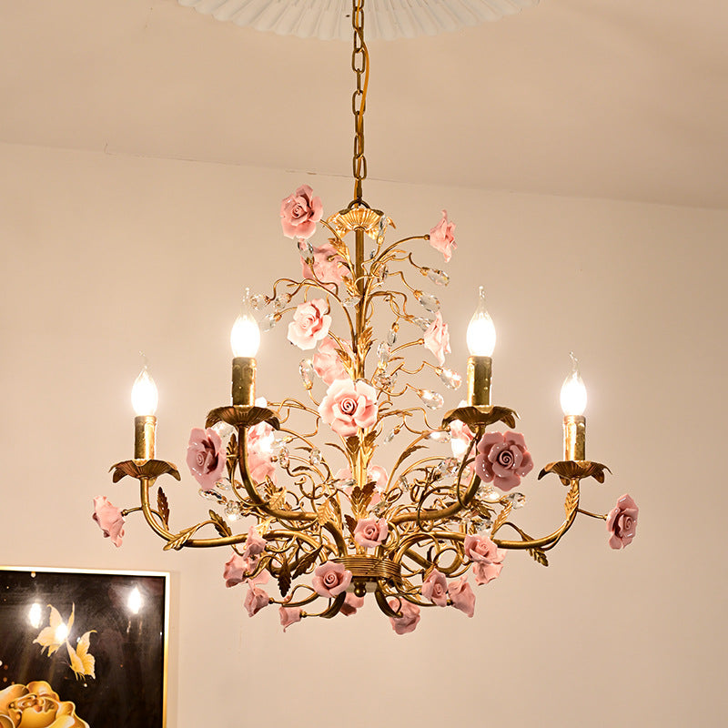 Elegant Crystal Pendant Ceiling Lamp in Classic Style - Lusomart