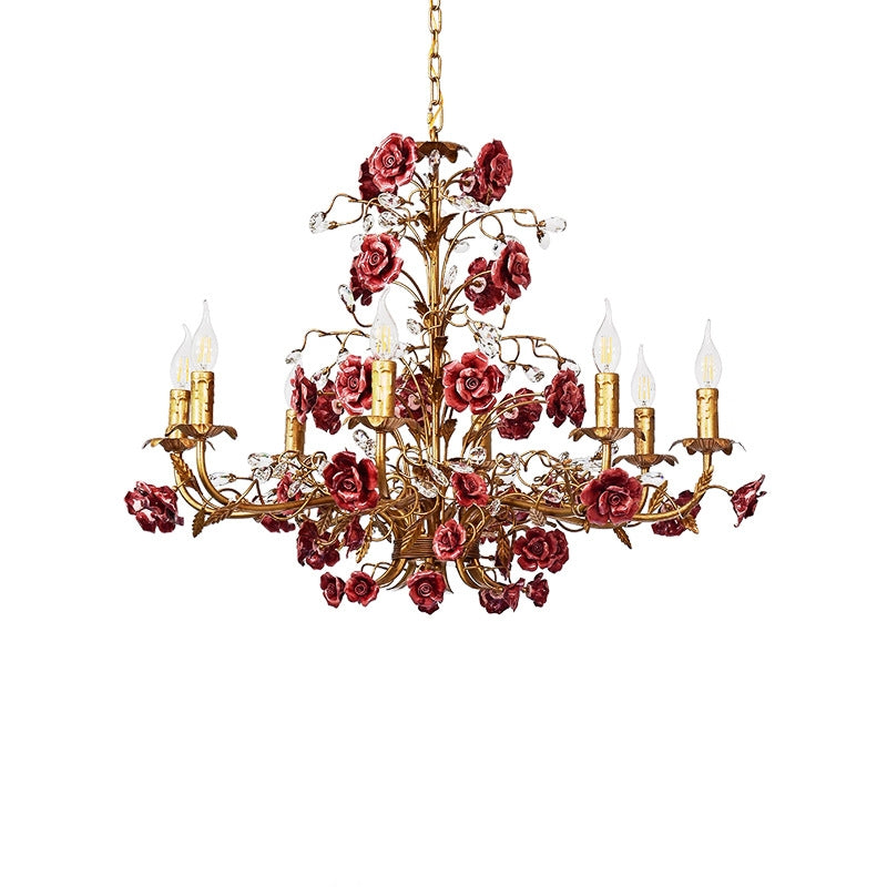 Elegant Crystal Pendant Ceiling Lamp in Classic Style