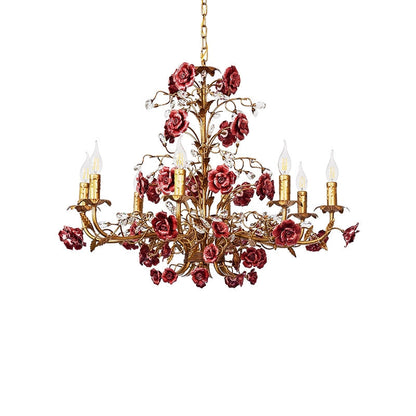 Elegant Crystal Pendant Ceiling Lamp in Classic Style