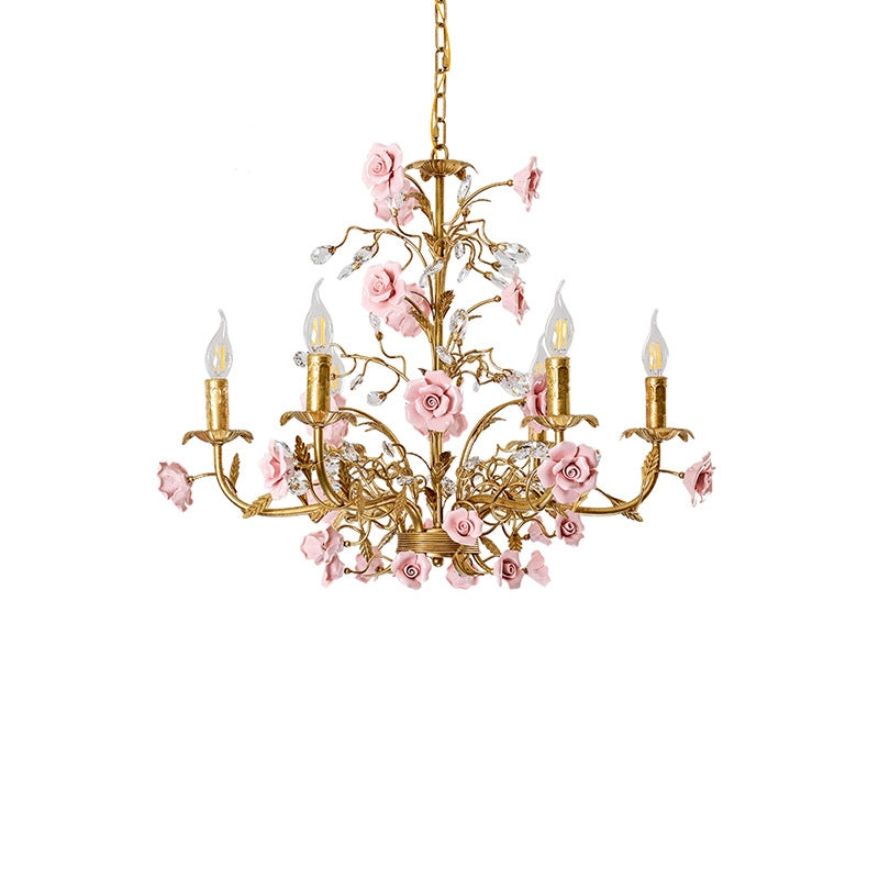 Elegant Crystal Pendant Ceiling Lamp in Classic Style