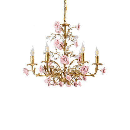 Elegant Crystal Pendant Ceiling Lamp in Classic Style