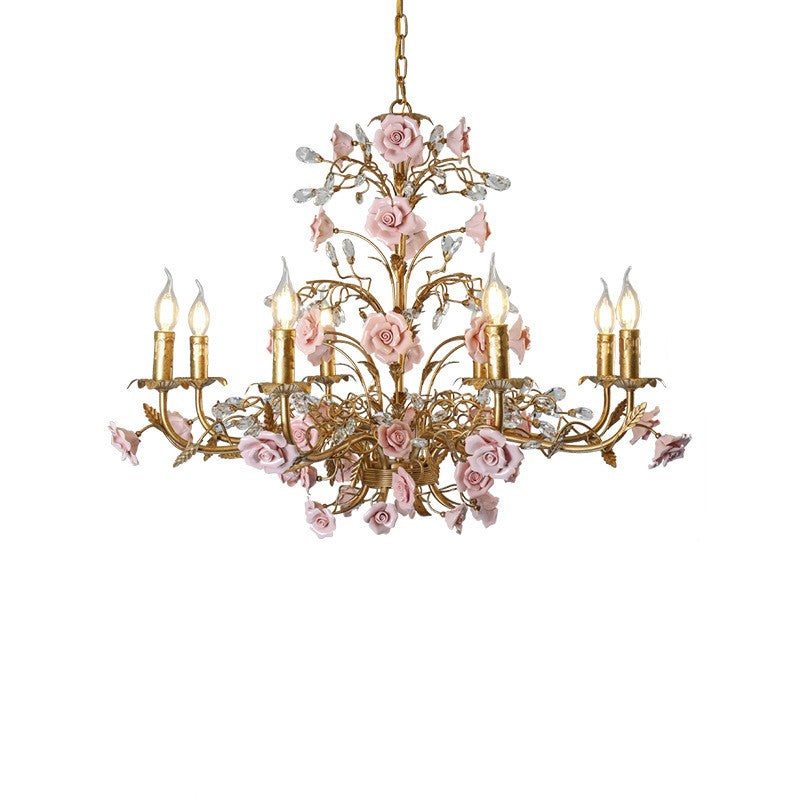 Elegant Crystal Pendant Ceiling Lamp in Classic Style