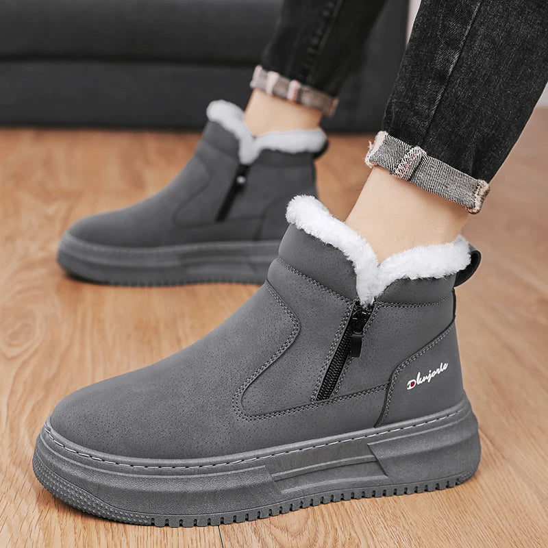 FrostGuard | Cozy Durable Men's Snow Boots for Winter Adventures 8