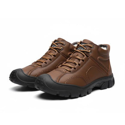 Warm Waterproof Men's Snow Boots with Grip Sole - Lusomart