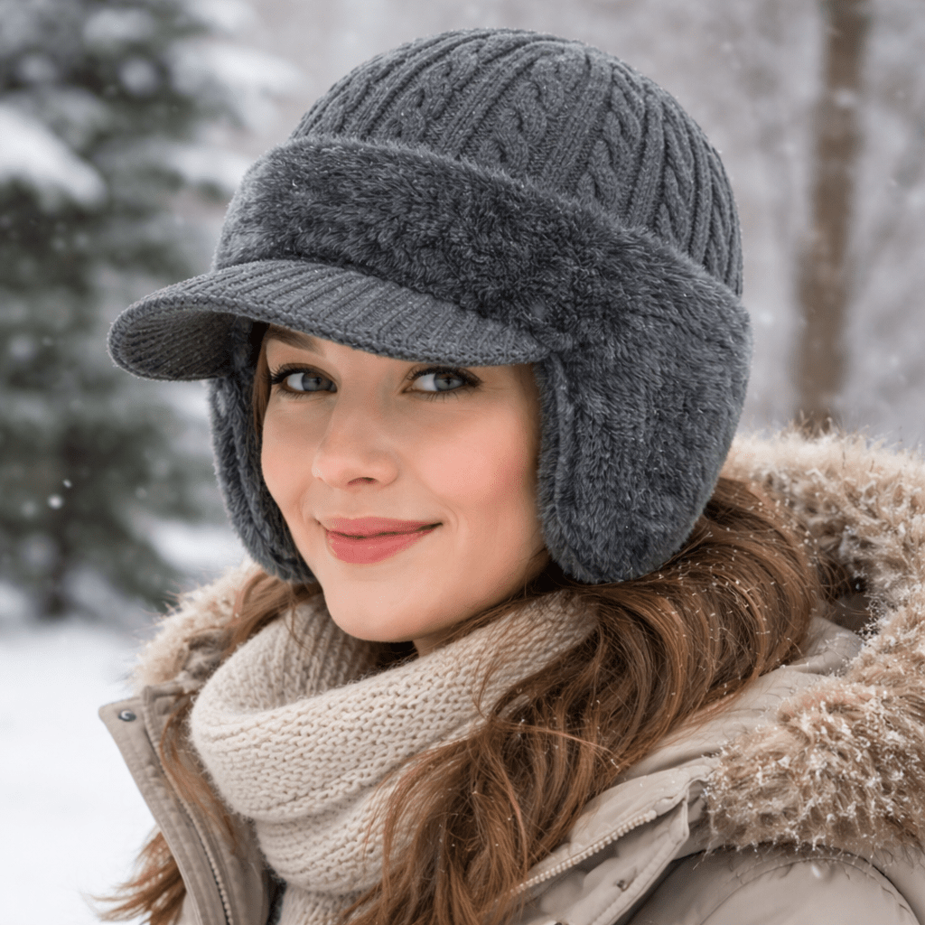 Warm Thermal Insulated Snow Hat with Ear Flaps - Lusomart