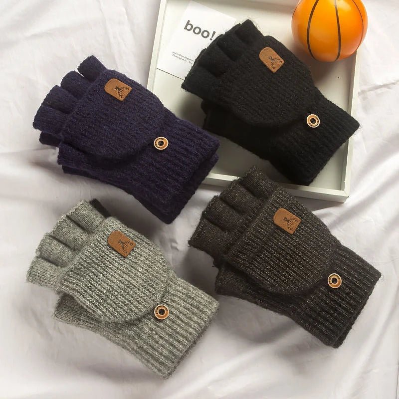 FrostGuard | Cozy Touchscreen Half-Finger Winter Gloves 5
