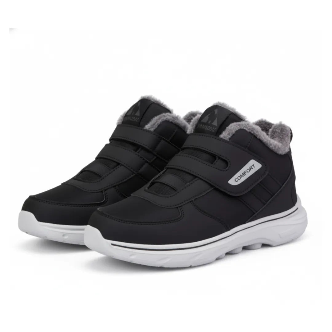 Warm Waterproof Men's Winter Snow Boots with Easy Closure - Lusomart