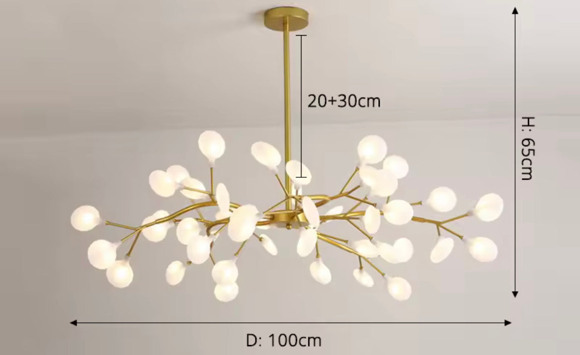 Golden Leaf Hanging Light