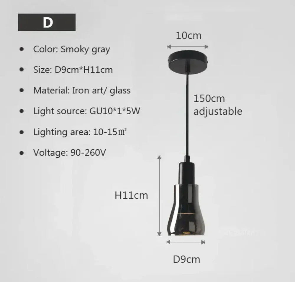 Sleek Glass Hanging Light Fixtures