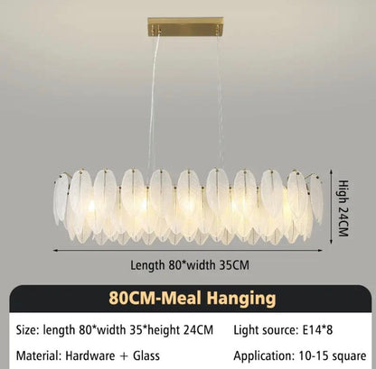 Luxury Feather Crystal Chandelier