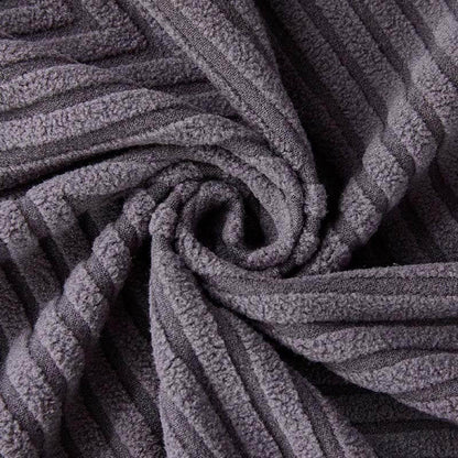 Plush Fitted Chenille Sofa Slipcover in Herringbone Pattern