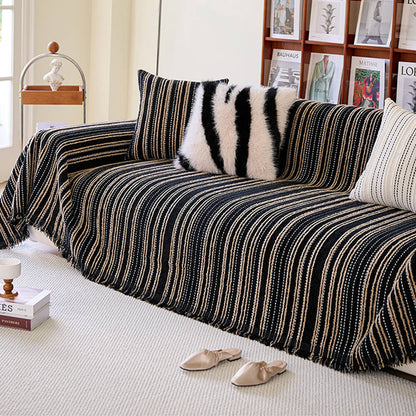 Soft Plush Reversible Faux Fur Sofa Slipcover