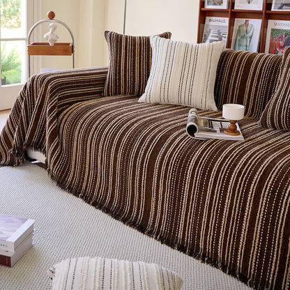 Soft Plush Reversible Faux Fur Sofa Slipcover