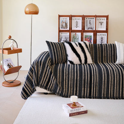 Soft Plush Reversible Faux Fur Sofa Slipcover