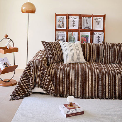 Soft Plush Reversible Faux Fur Sofa Slipcover
