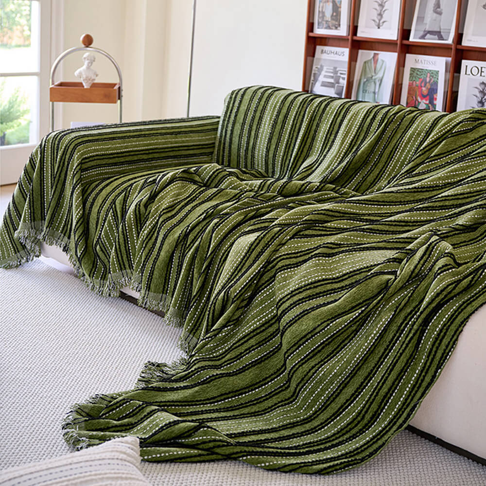 Soft Plush Reversible Faux Fur Sofa Slipcover
