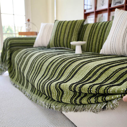 Soft Plush Reversible Faux Fur Sofa Slipcover