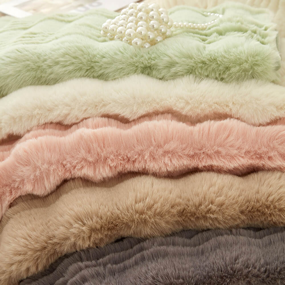 Plush Soft Faux Fur Non Slip Sofa Protector