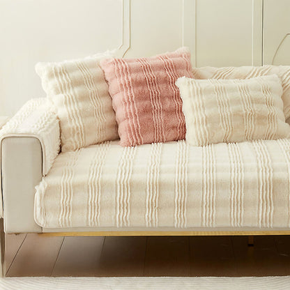 Plush Soft Faux Fur Non Slip Sofa Protector