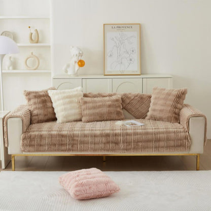 Plush Soft Faux Fur Non Slip Sofa Protector