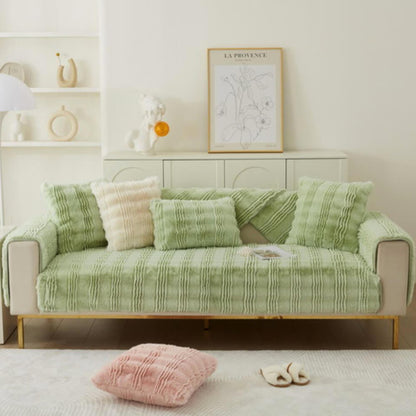 Plush Soft Faux Fur Non Slip Sofa Protector