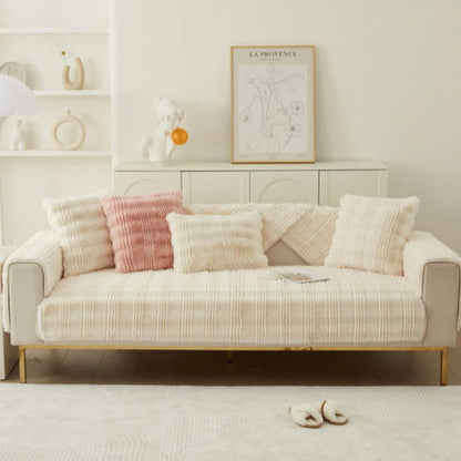 Plush Soft Faux Fur Non Slip Sofa Protector