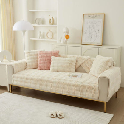 Plush Soft Faux Fur Non Slip Sofa Protector
