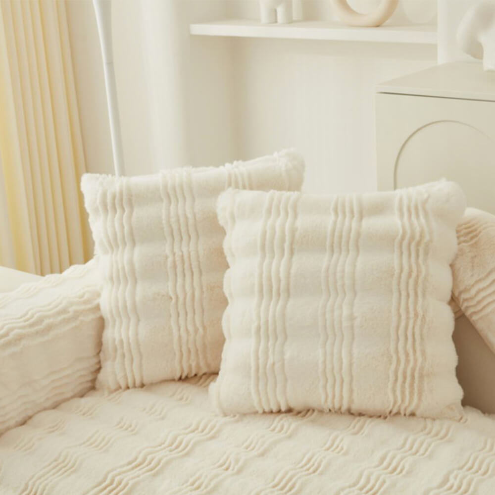 Plush Soft Faux Fur Non Slip Sofa Protector