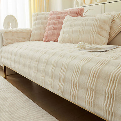 Plush Soft Faux Fur Non Slip Sofa Protector