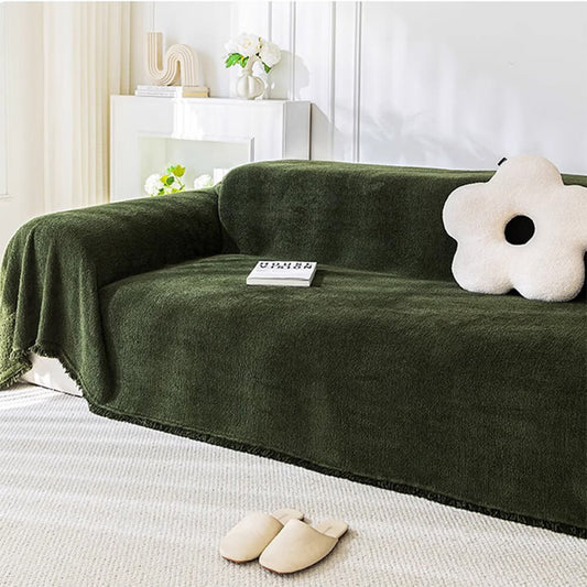 Comfortable Fleece Water Resistant Couch Protector Cover - Lusomart