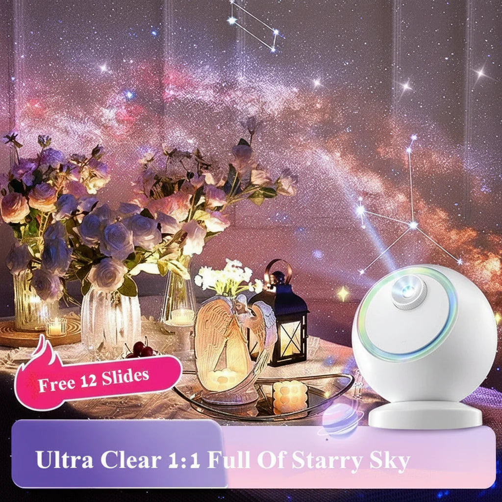 Cosmic LED Night Lamp Bluetooth Rotating Star Projector