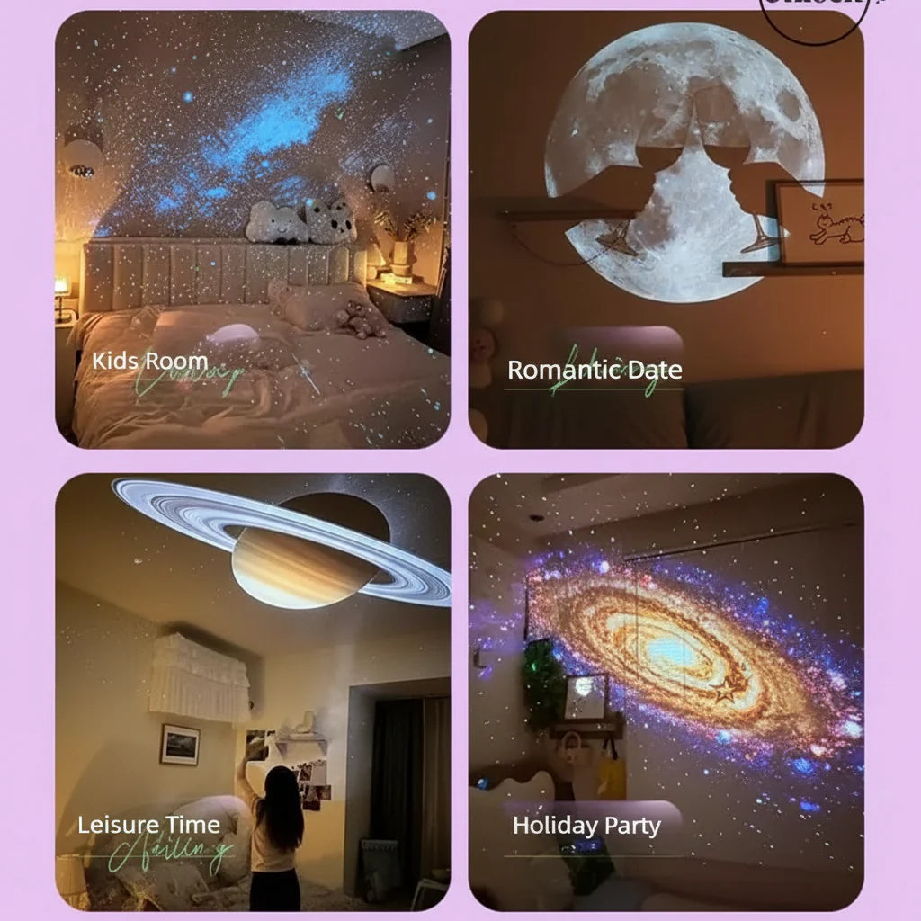 Cosmic LED Night Lamp Bluetooth Rotating Star Projector