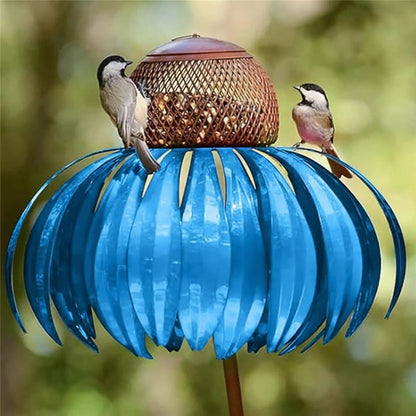 Easy Fill Metal Sunflower Bird Feeder Hanging Outdoor