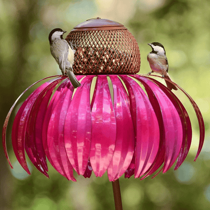 Easy Fill Metal Sunflower Bird Feeder Hanging Outdoor