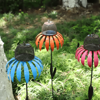 Easy Fill Metal Sunflower Bird Feeder Hanging Outdoor
