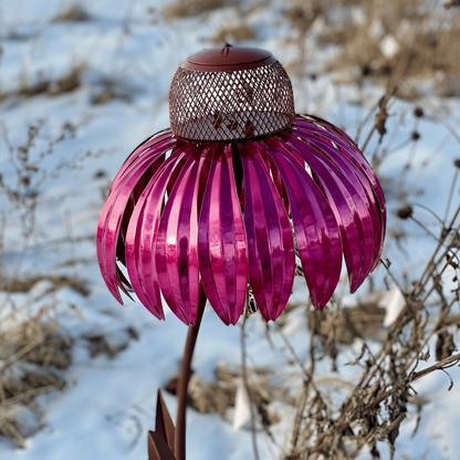 Easy Fill Metal Sunflower Bird Feeder Hanging Outdoor
