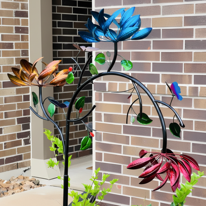 Vibrant Outdoor Garden Wind Chime Spinner Butterfly Decor